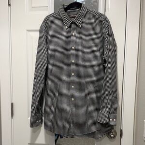 Kirklands Men's Black and White Checkered Shirt